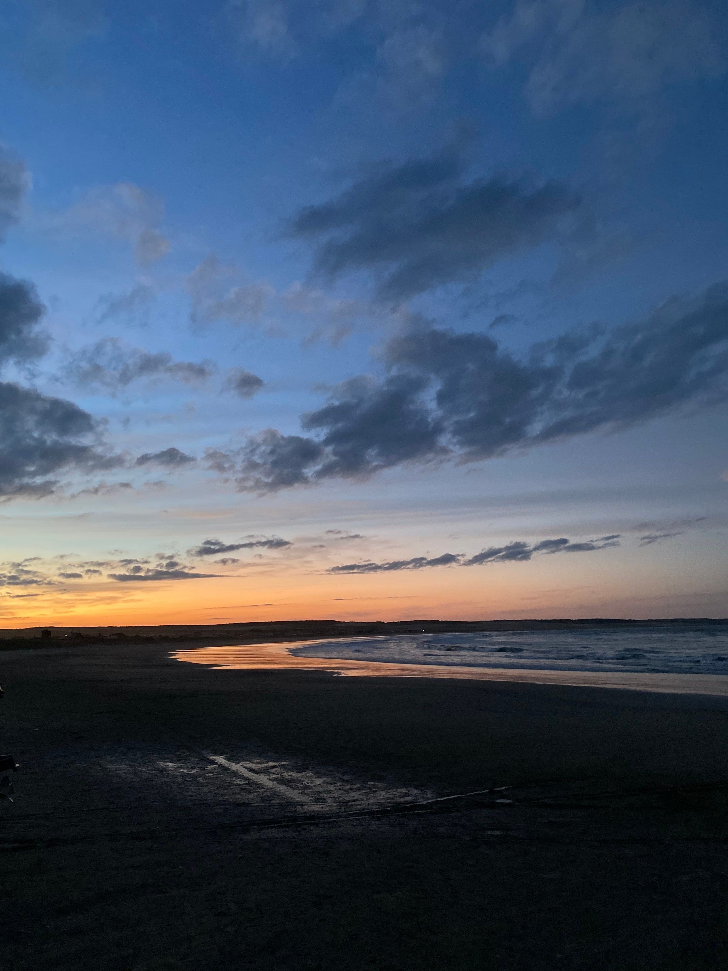 Atardecer sobre el mar en Cabo Polonio