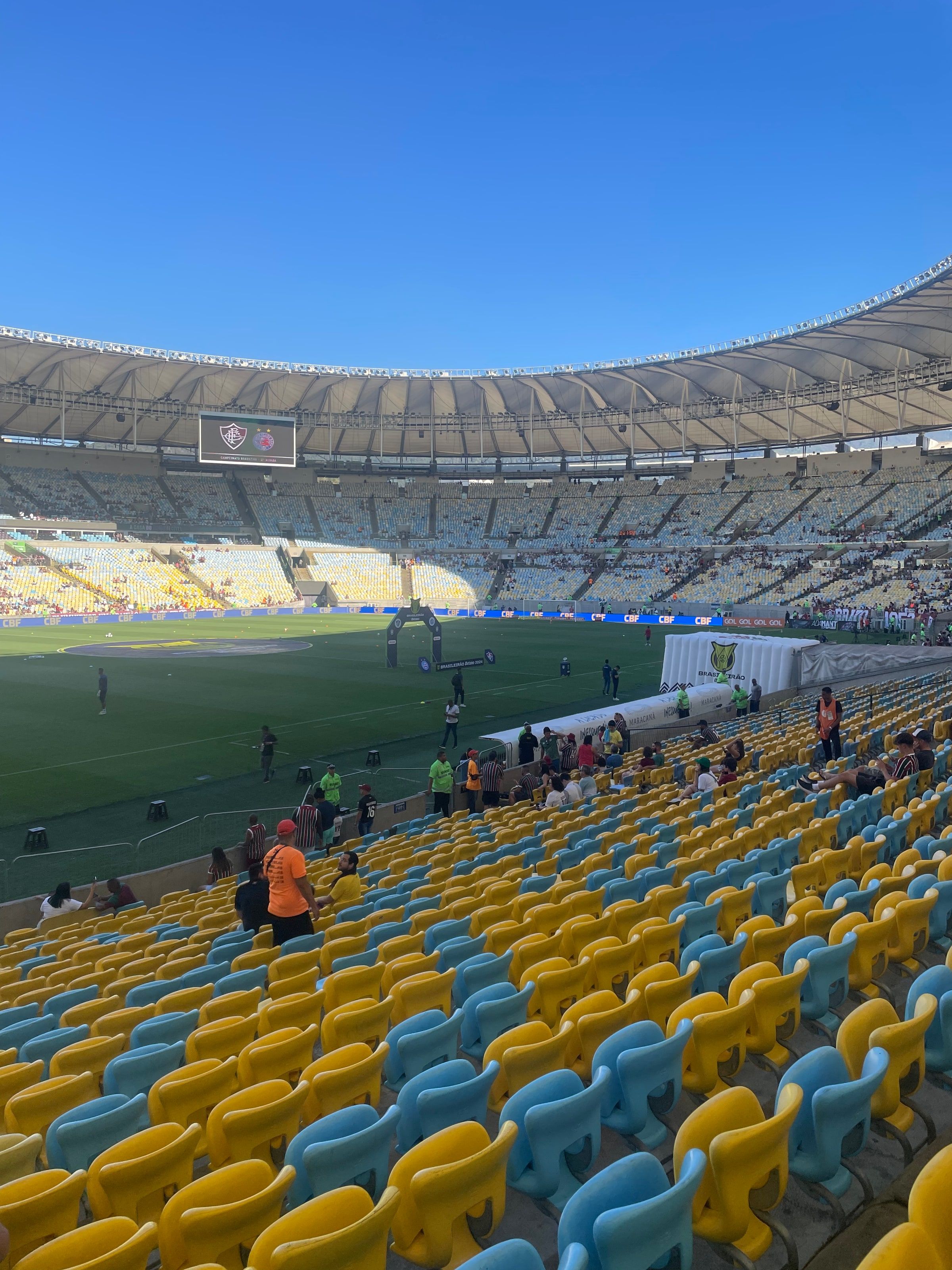 El Maracanã casi vacío antes de Fluminense-Bahia