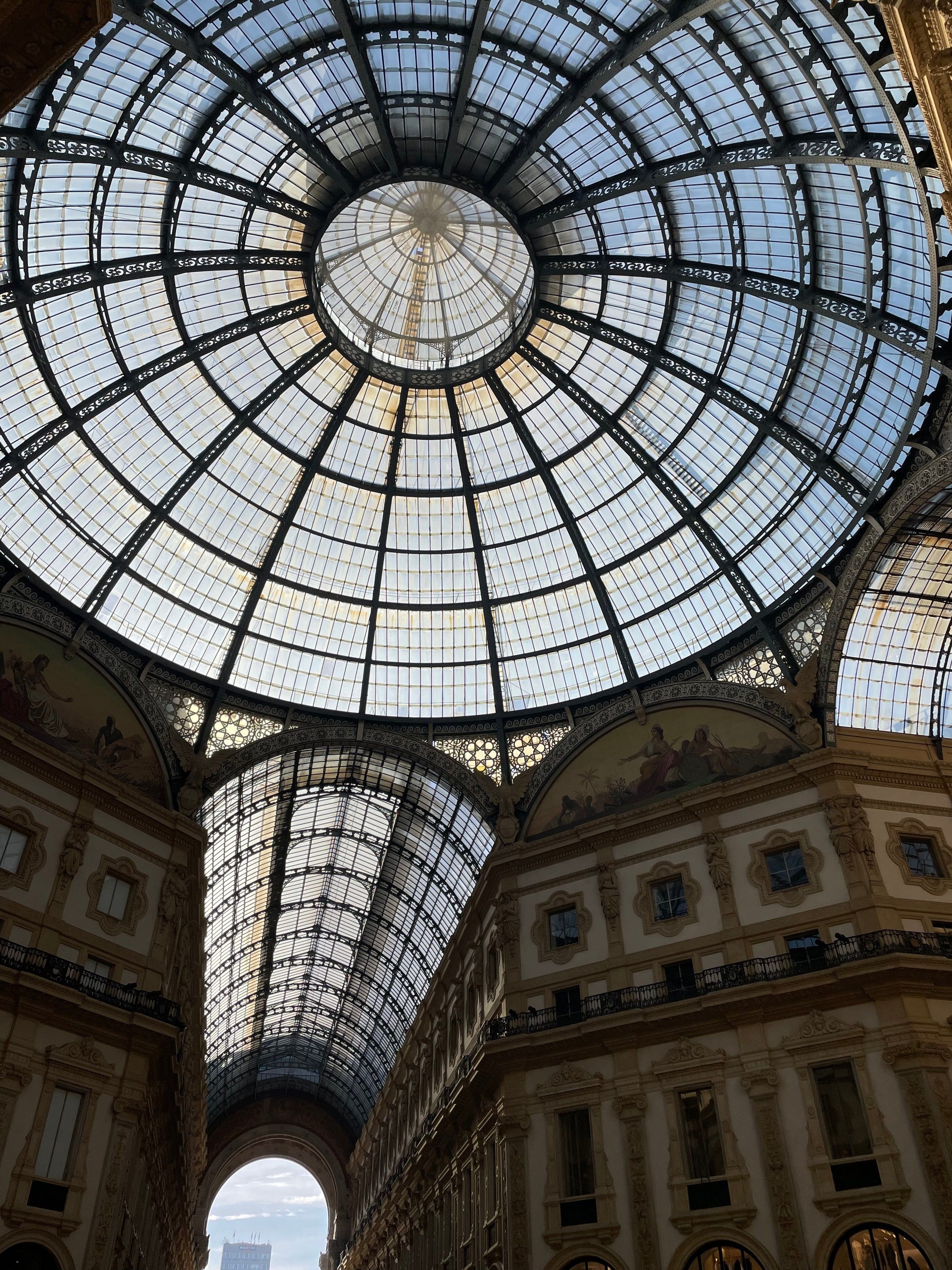 La cúpula de vidrio de la Galleria Vittorio Emanuele II
