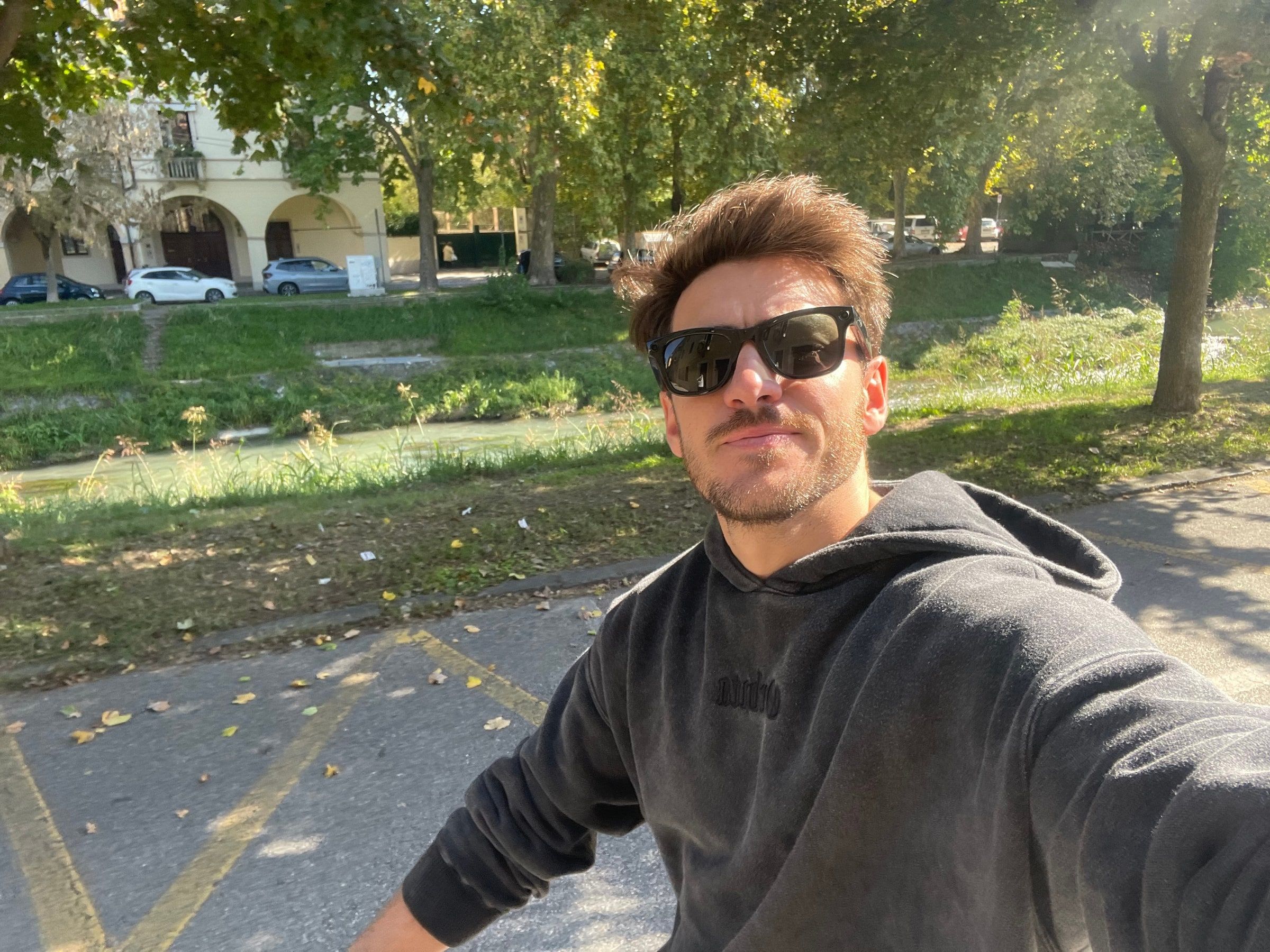 Tomi en bici por Padova, el día que salió a Roma