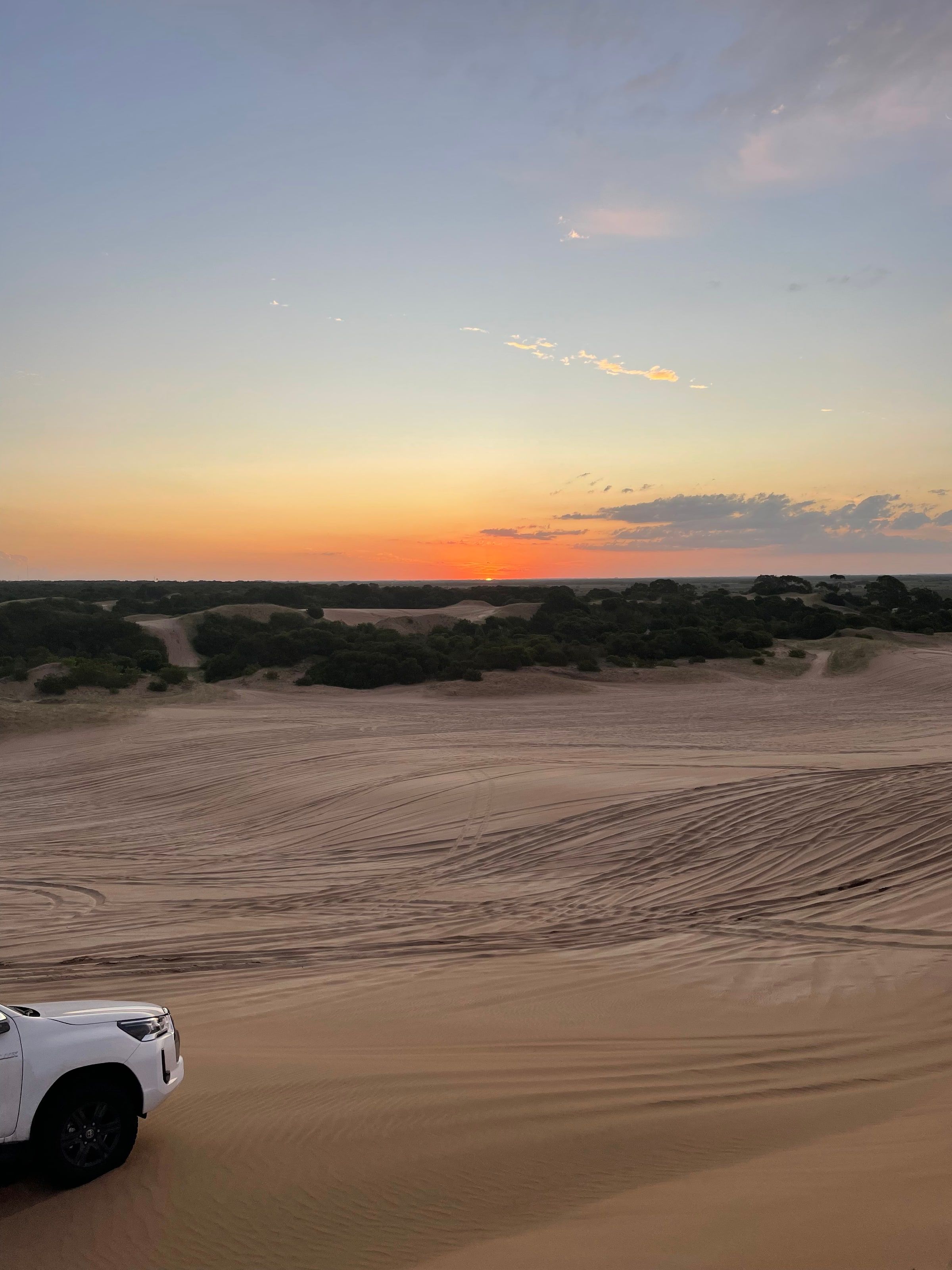 Los médanos al atardecer