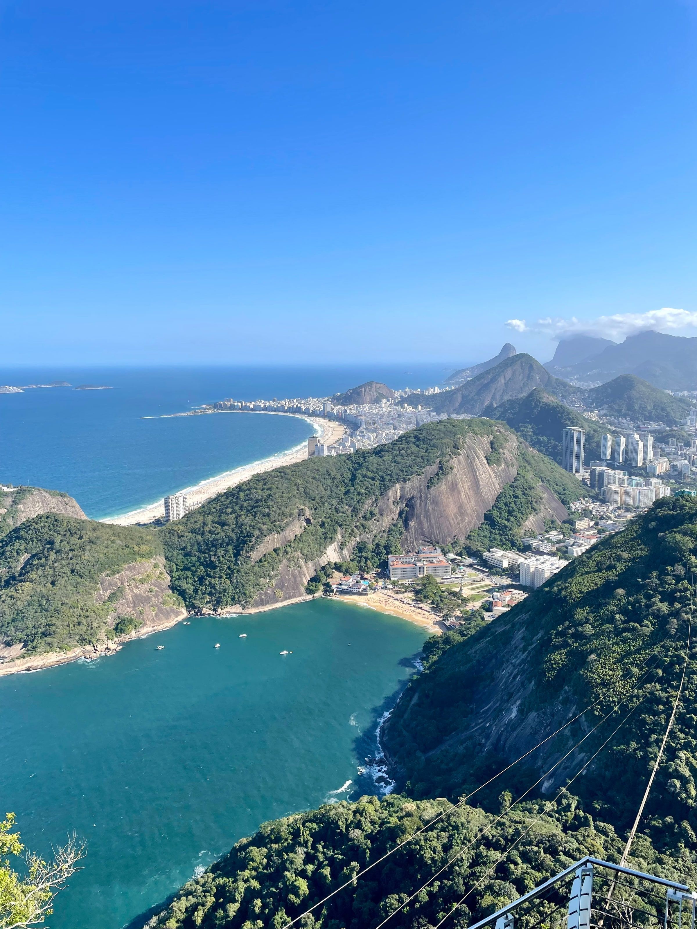 Copacabana y la bahía vistas desde el Pão de Açúcar